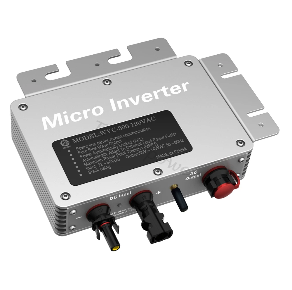 300W Solar Micro PV Inverter Modul Wechselrichter mit Handbuch WVC-300 IP65