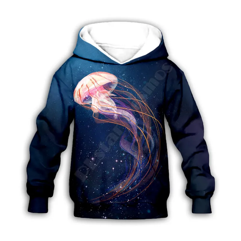 

Jellyfish 3d printed Hoodies family suit tshirt zipper Pullover Kids Suit Sweatshirt Tracksuit/Pants 04