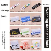 Изготовленные на заказ тканые этикетки для одежды, этикетки для одежды, этикетки для воротника, фирменный логотип, основные этикетки/этикетки для одежды