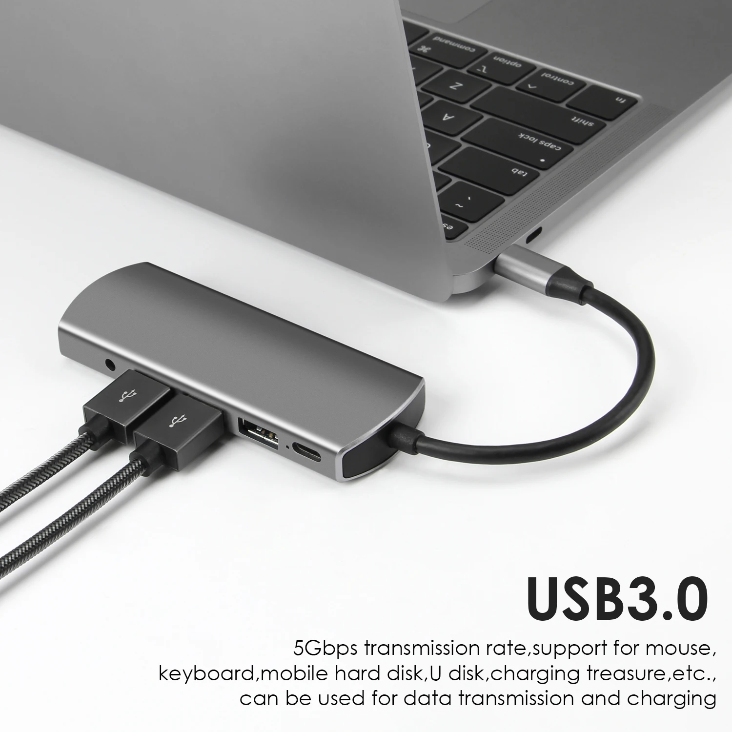 AIREACH USB C Тип C на HDMI 3USB 3,0 AUX Тип c адаптер 3,1 мужчина к HDMI Женский кабель с адаптером для Windows XP/Vista/7/8, 6 в 1