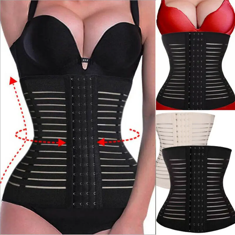 M-3XL-Waist-Trainer-Breathable-Firm-Women-Body-Shaper-Plus-Size-Slimming-Belt-Solid-Black-Skin(5)