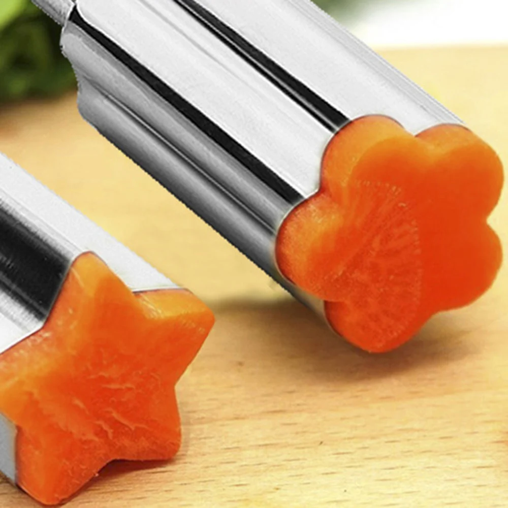 3pcs/set Stainless Steel Flower Star Cookie Mold Vegetable Fruit Cutter Biscuit Baking Mold Embossing DIY Pastry Tools