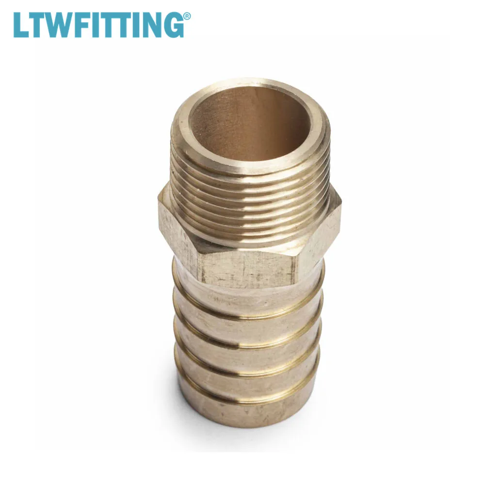Латунный штуцер LTWFITTING без свинца с зазубринами штуцер/соединитель 1 дюйм для