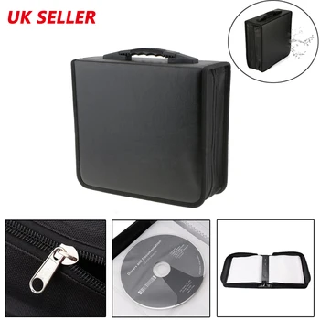 

Hot New 400 Disc CD DVD Organizer Holder Storage Case Bag Wallet Album Media Video PU Leather Black