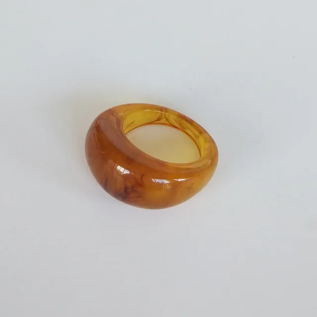New Vintage Transparent Colorful Acrylic Resin Ring Set Korea Fashion Geometric Aesthetic Jewelry Ring For Women 2021 Trend Punk 30
