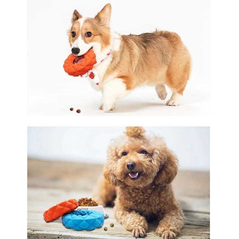 Rubber Molar Round IQ Z Toys Training Leaking Pet Interactive Food Toy Bitting Ring Dog Chewing