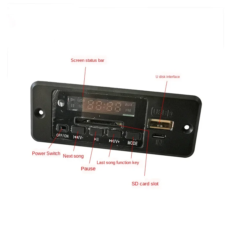 Kaolanhon 12V Bluetooth Вызов MP3 Усилитель мощности декодер плата автомобиля домашний