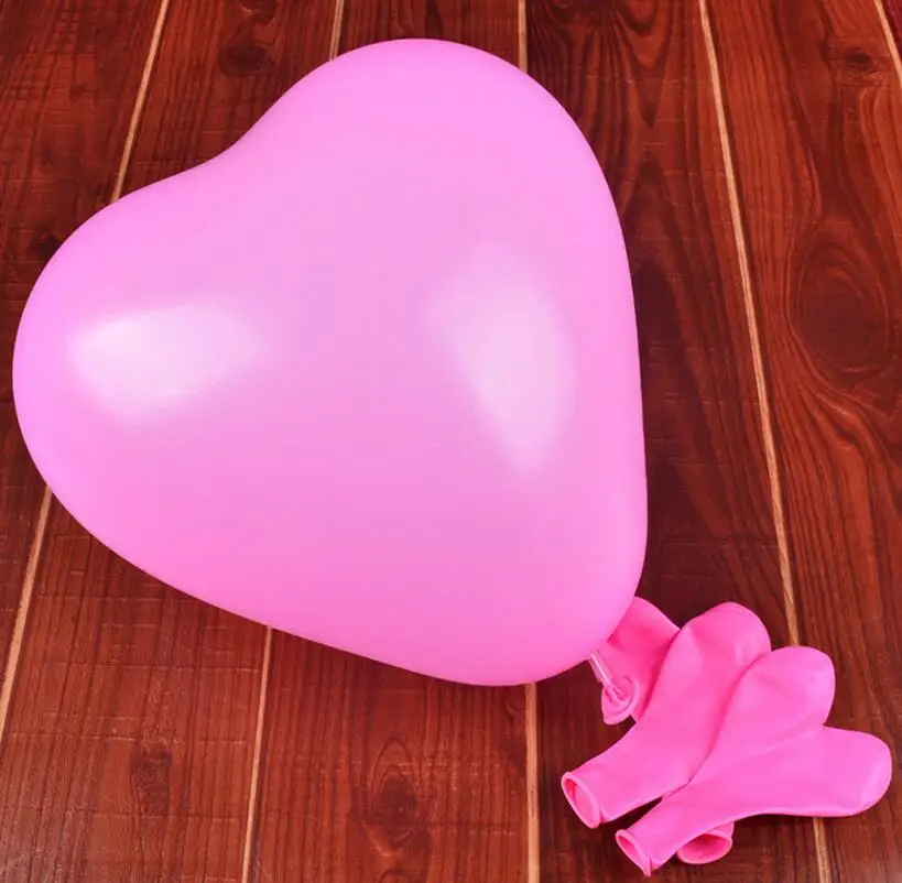 pink 10 шт. 10 дюймов любовь в форме сердца латексные воздушные шары День рождения Декорации на свадьбу, вечеринку помолвка День Святого Валентина воздушный шар поставки - Цвет: pink