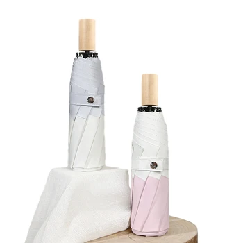 

Folding Umbrella Paraguas Sunny Paraguas Black Coating Anti UV Outdoor Parapluie Japanese Style Simple Women's Umbrella Parasol