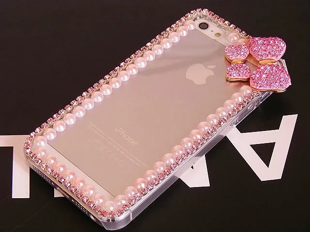 XINGDUO 2 color pink diamonds bow Transparent Pearl Rhinestone Case for Samsung Note 8 9 S8 S9 S10 Plus A9 2018 A90 A70 A50 M30 | Мобильные