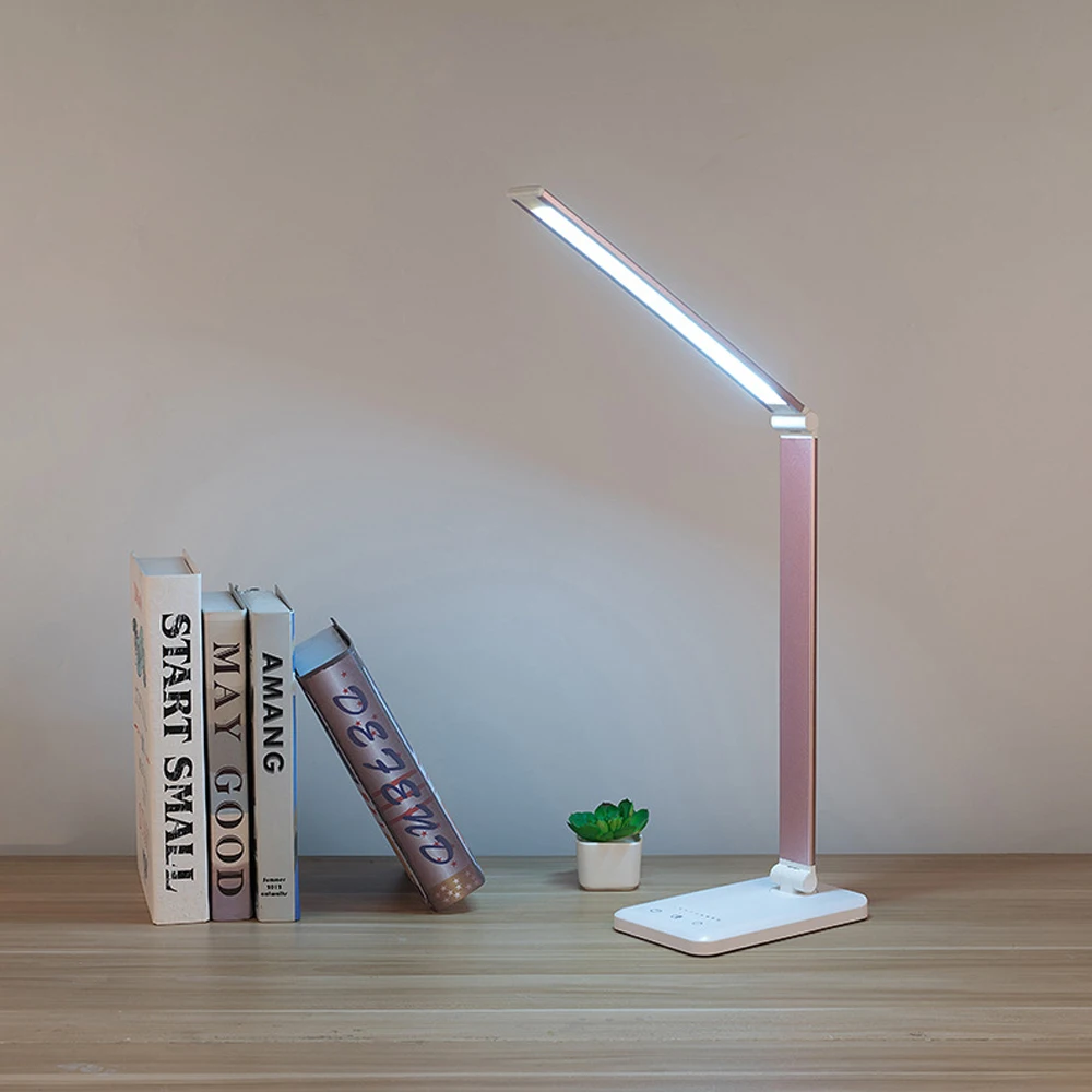 Светодиодная сенсорная Настольная лампа с защитой глаз приглушаемый складной