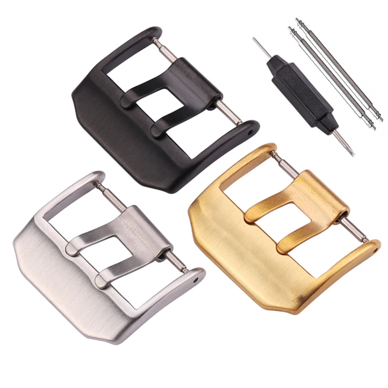 

Stainless Steel Watch Buckle 23mm Silver Gold Black Metal Clasp For Luminox Watchbands Strap Watch Accessories