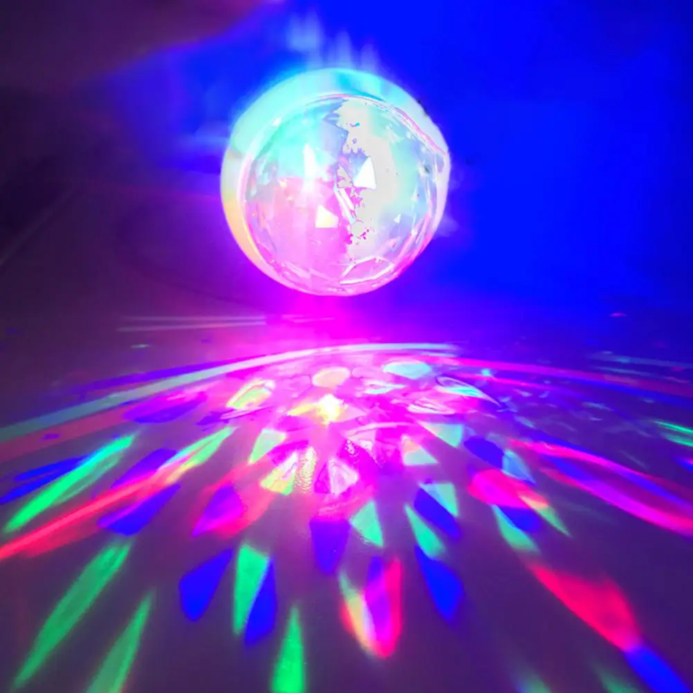 

Z20 RGB LED small magic ball stage lights colorful rotating holiday lights crystal magic ball 3W party laser light