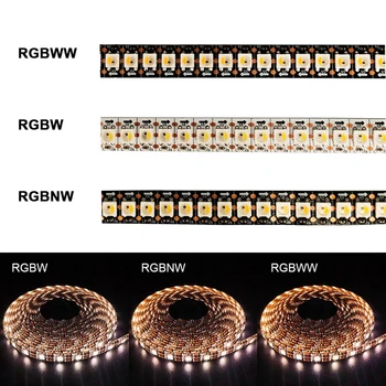 

DC5V SK6812 (Similar WS2812B) RGBW 4 in 1 Luces Led Strip RGBWW Light White/Black PCB 30 60 144 LEDs IP30 65 67 waterproof 1m-5m