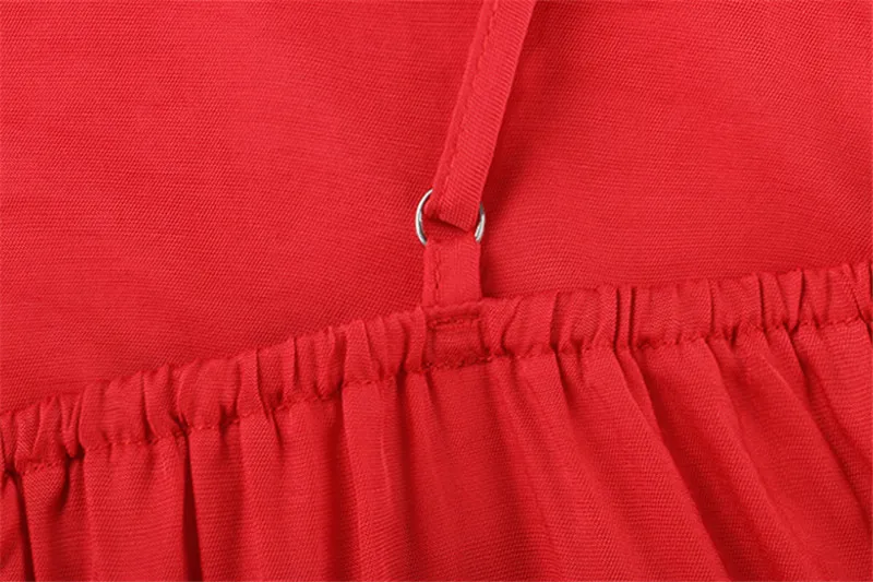 Nadafair красное короткое платье с рюшами без рукавов Черное свободное летнее платье в стиле бохо повседневное мини праздничное платье на бретельках для женщин