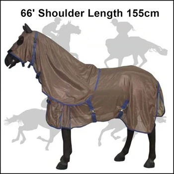 

Removable Horse Fly Rug Face Neck Cover Summer Sunscreen Anti-mosquito PVC mesh