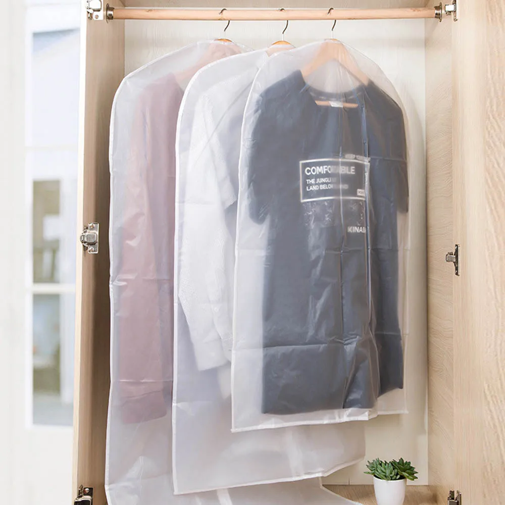 

Dust Cloth Bag Transparent Wardrobe Storage Bag Washable Dust Cover Clothes Protective Cover