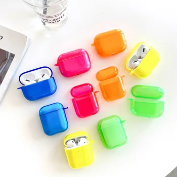 

TPU Soft Cases For Airpods 1 2 Accessory Protector Cover Transparent Ultra Thin Solid color Cover Shockproof Holder For Air Pods