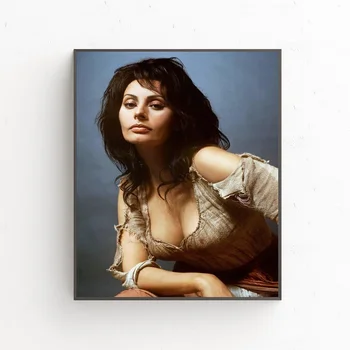 

Sophia Loren movie star Art Silk Poster painting Wall Decor