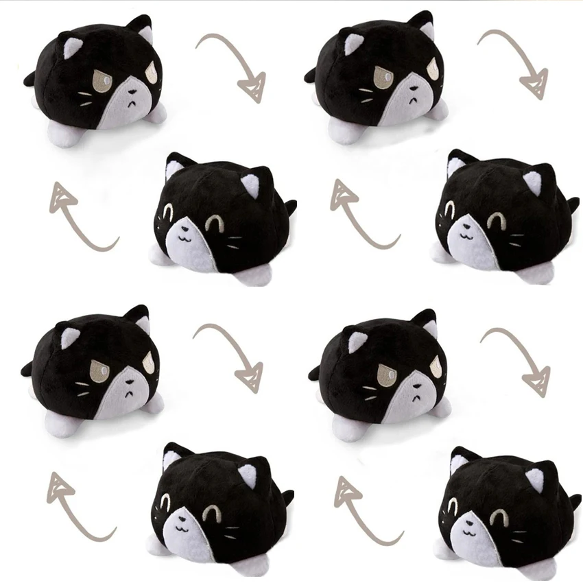

Flip Cat Stuffed Plush Doll Soft Simulation Plush Toy Color Mood cat Plush Doll Filled Plush Child Toy