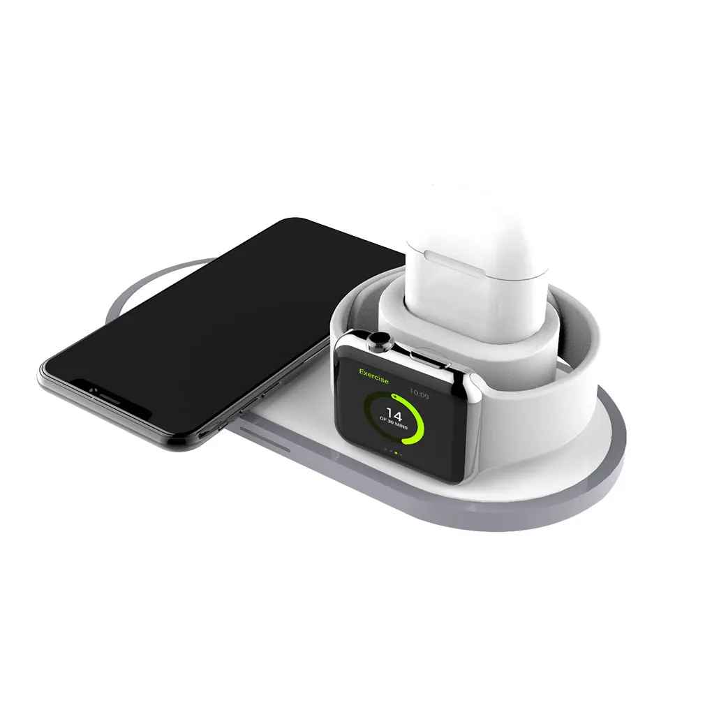 Замена для iPhone часы Airpod Беспроводной Зарядное устройство Pad 3-в-1 автоматически Мощность быстро Зарядное устройство