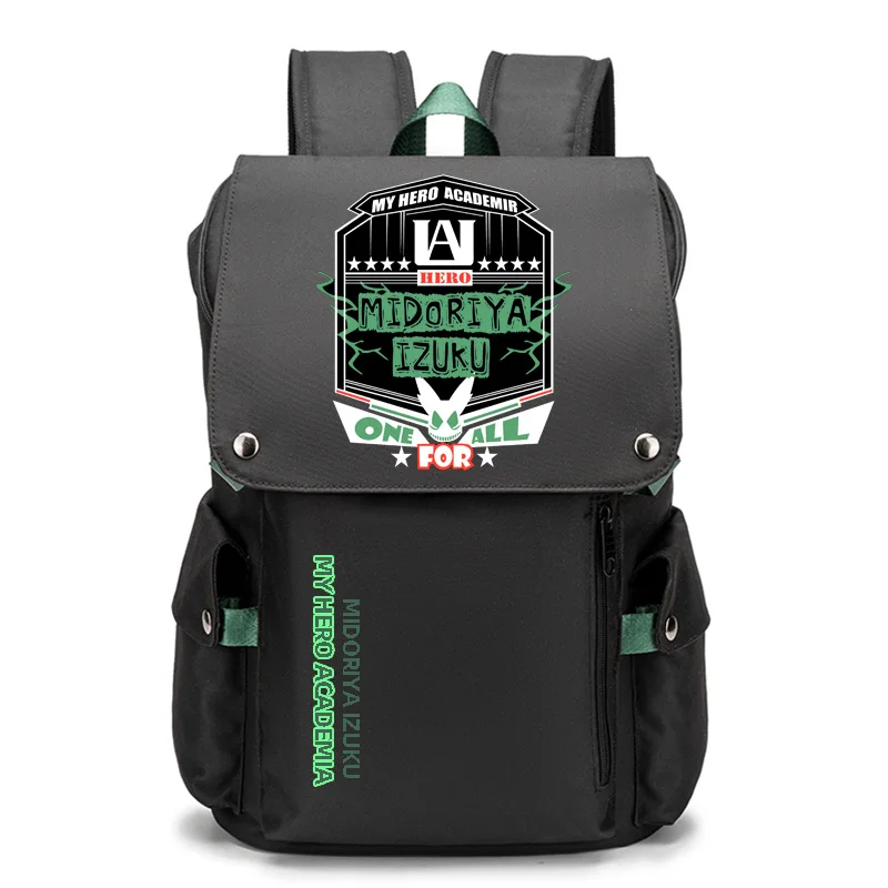 

My Hero Academia Large School Backpack Oxford Travel Bagpack Students Anime Midoriya Izuku Bookbag Cartoon USB Laptop Backpack