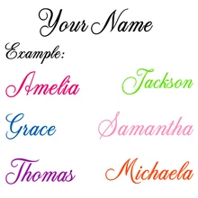Personalized name vinyl decal wall sticker Car/Door Window Custom Name Boys Girls Bedroom Decal 20 Colours Choose