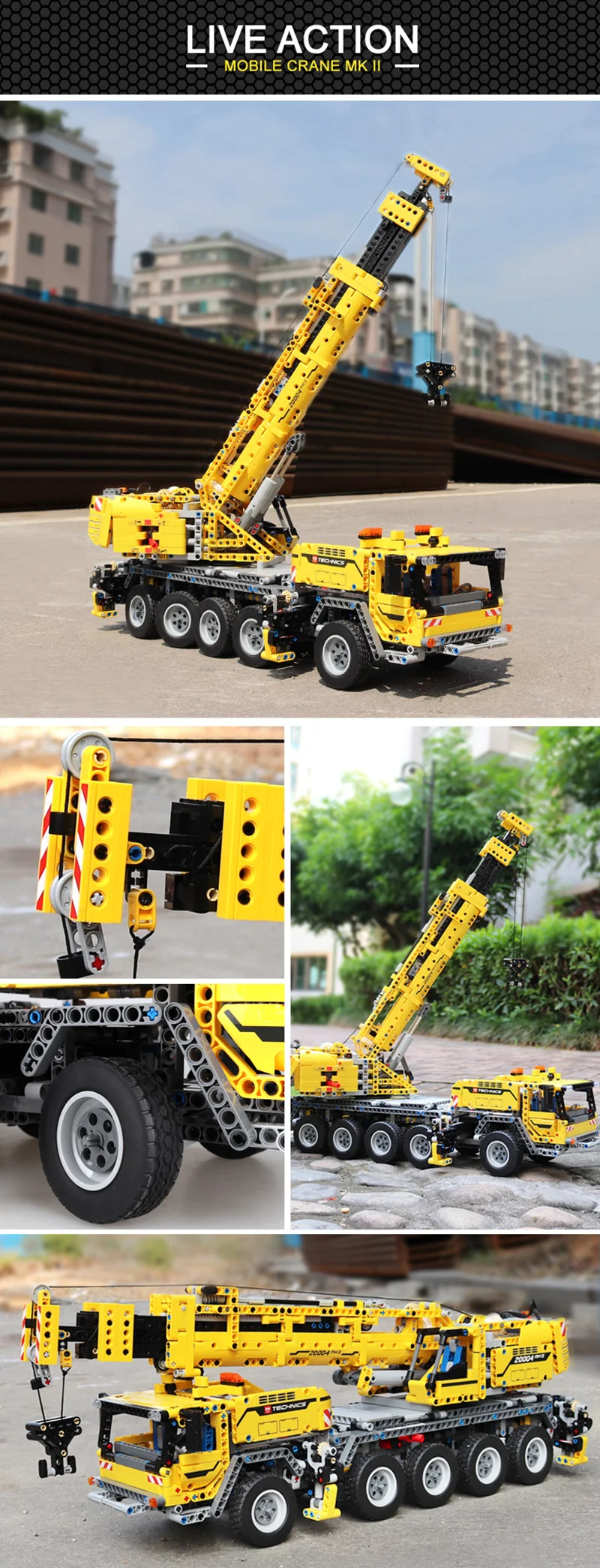 Новинка 20004 Technic RC автомобиль мобильный кран MK II совместим с Iegose 42009 строительные блоки кирпичи развивающие игрушки Детский подарок