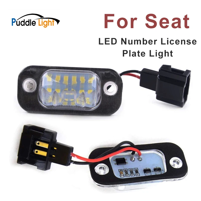 

2Pcs 18smd LED Number Car License Plate Light Lamp For Seat Cordoba type 6 K Facelift Vario BJ Ibiza 6 K Auto Part access