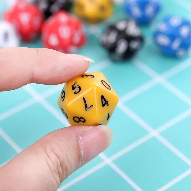 10 шт./компл. 20 СТОРОННЯЯ D20 многогранные кубики числа циферблаты рабочего стола Настольная игра PXPF