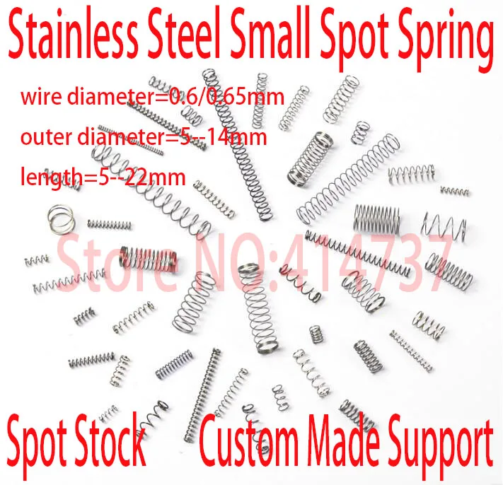 2pcs Carbon steel 1.2mm wire Square compression spring 1.2mm wire micro ...