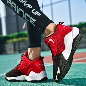 

New Basketball Shoes Men Air Cushion Basketball Sneakers Anti-slip Basket Shoes High-top Shockproof Couple Shoes Fitness
