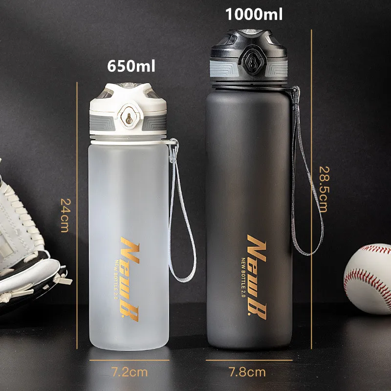 Water Bottle Sports Tritan Material 650ml 1000ml 1500ml Cycling Climbing Gym Fitness Drinking