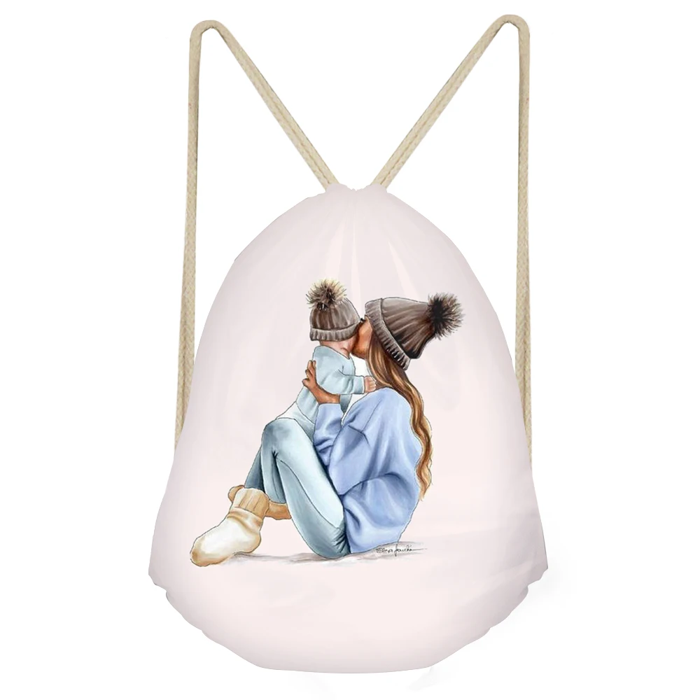 QB048Z3 HYCOOL Super Mom Printing Gym Bag For Women Fitness Sports Bag Girls Yoga Bag Storage Pouch Bundle Pocket Bolso Deportivo Mujer - Цвет: QB048Z3
