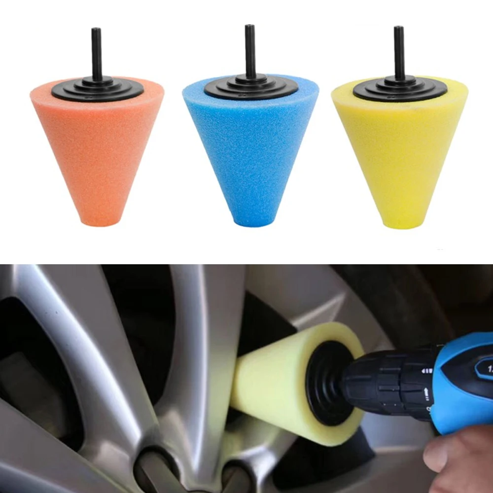 Power Drill Tool Set Sponge Polishing Pad Cone Shaped Car Buffing Pads