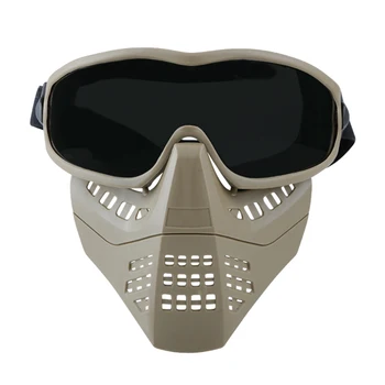 

WST Outdoor Tactics Ant Type Mask Face Guard Protective Mask For Women And Children Head Size - Tan + BK Eyeglass