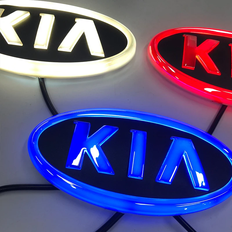 Araba Styling 4D Logo ışığı amblemi ışık Kia logosu lazer ...