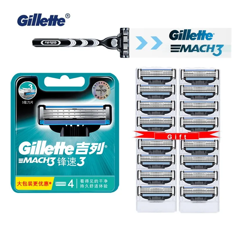 

Original Gillette Mach 3 Men Razors Machine for Shaving Blade Shaver Razor Blades Gillette Cassette Blade Manual Razors