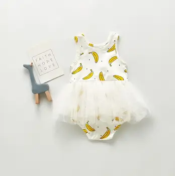 

2020 Korea Style Baby Girls Patchwork Romper Summer Toddler Kids Jumpsuit 0-3Years