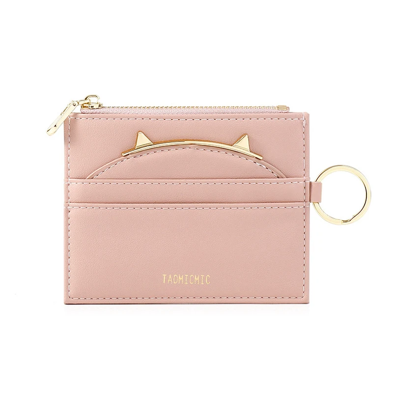 

Women's Wallet Mini Cute Keychain Wallet Ultra Thin Short Zipper Coin Purse Female ID Card Holder 2020 Luxury Desiner Clutch Bag