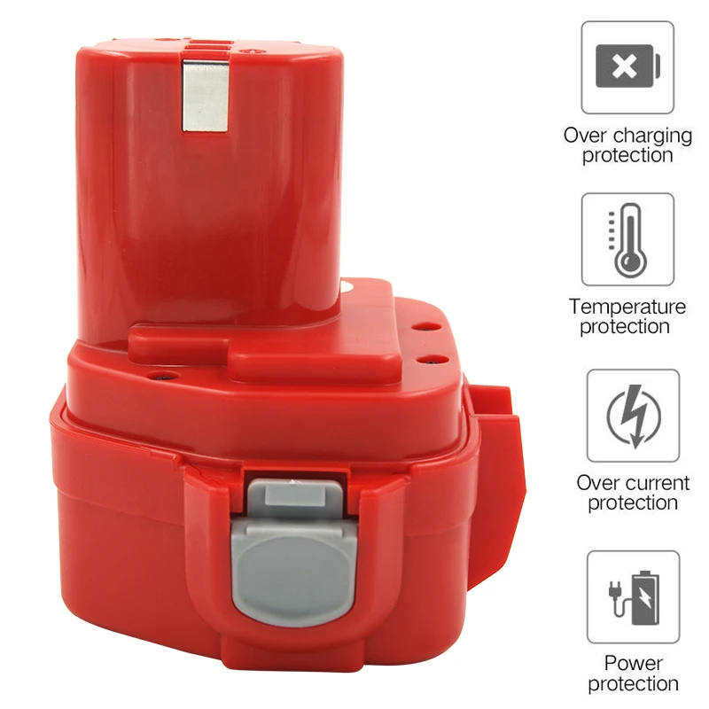 PA12 1220 1222 1234 12V 2 0Ah/3.0Ah Ni-CD recambio para Ni-MH recargable batería para Makita 6270D 6271D 6227D 6317D 8270D 4331D