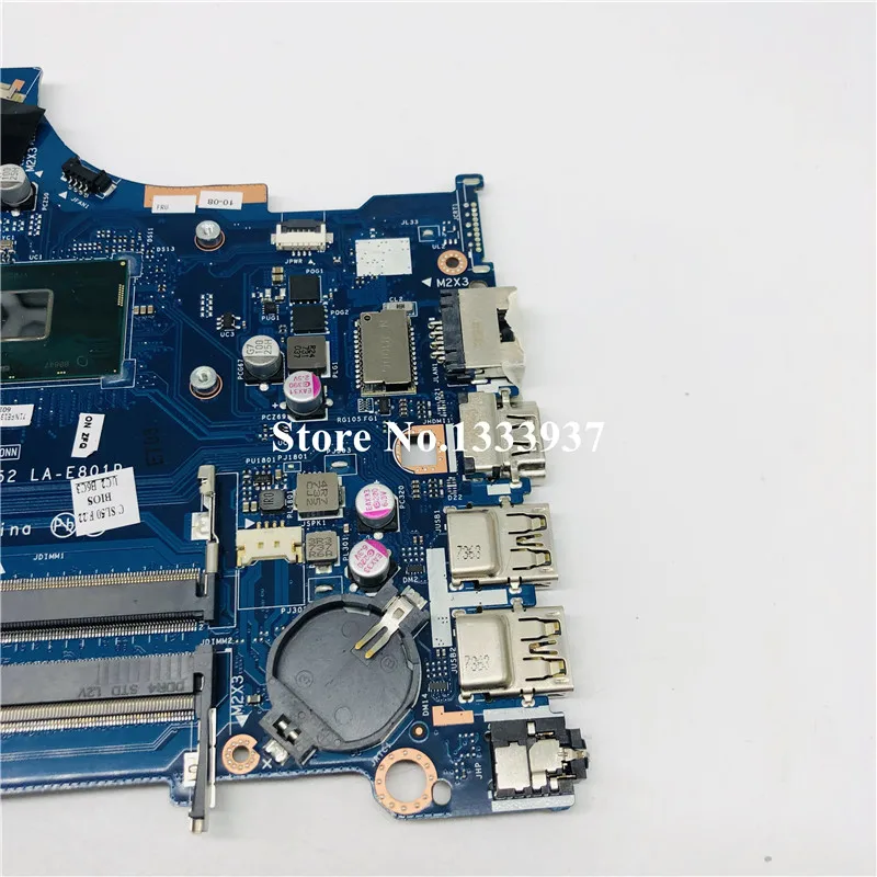 CSL50/CSL52 LA-E801P I3-7130U for HP 15-bs060wm 15-bs Series Laptop motherboard L03792-601 L02827-601 SR3JY Mainboard