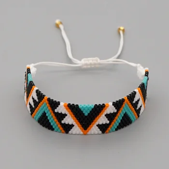 

Go2boho Miyuki Bracelets For Women Gift Geometry Pattern Bracelet Jewelry Bead Design Handmade Loom Woven Jewellery Wholesale