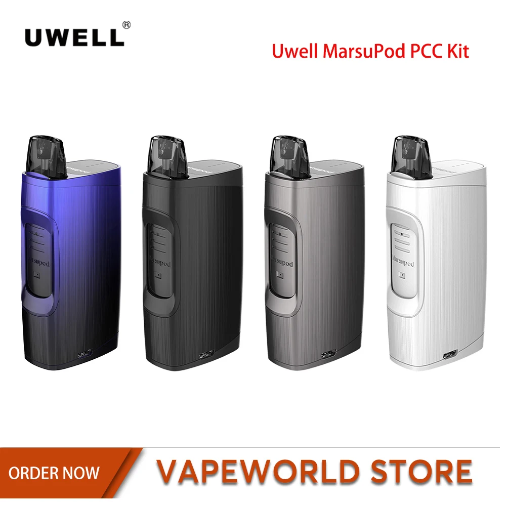 

Original Uwell MarsuPod PCC Kit With 1.3ml Built In Battery 1000mah 1.2ohm Vape Kit Tank Atomizer Electronic Cigarette Vaporizer