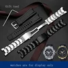 Yopo Stainless steel strap black silver bracelet Special interface for G SHOCK GST-W300/400G/B100/W120L Silicoen watch chain ► Photo 1/5