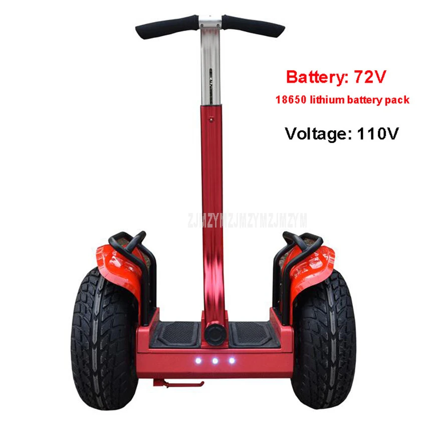 2 колесный Ховерборд пройденное расстояние в милях 30 км Электрический скейтборд самостоятельной от производителя onlywheel в Китае(стандарты с поручнем Bluetooth Динамик 72V Батарея 19 дюймов - Цвет: 110V Red