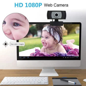

Newest 1080P Web Camera HD Webcam Desktop Laptop USB2.0 720P Web Cam Built-in Microphone for Video Calling Online Lesson Meeting