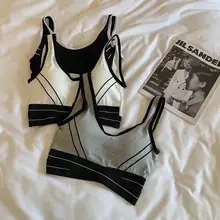 Mulheres yoga esporte sutiã feminino à prova de choque sexy voltar sutiãs esportivos respirável atlético fitness correndo ginásio colete topos roupas esportivas bralet