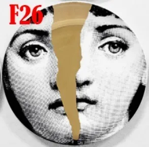 8 дюймов в скандинавском стиле Milan rosenthal Piero fornasetti керамические тарелки иллюстрации подвесные блюда образец комнаты украшения дома отеля - Цвет: 26