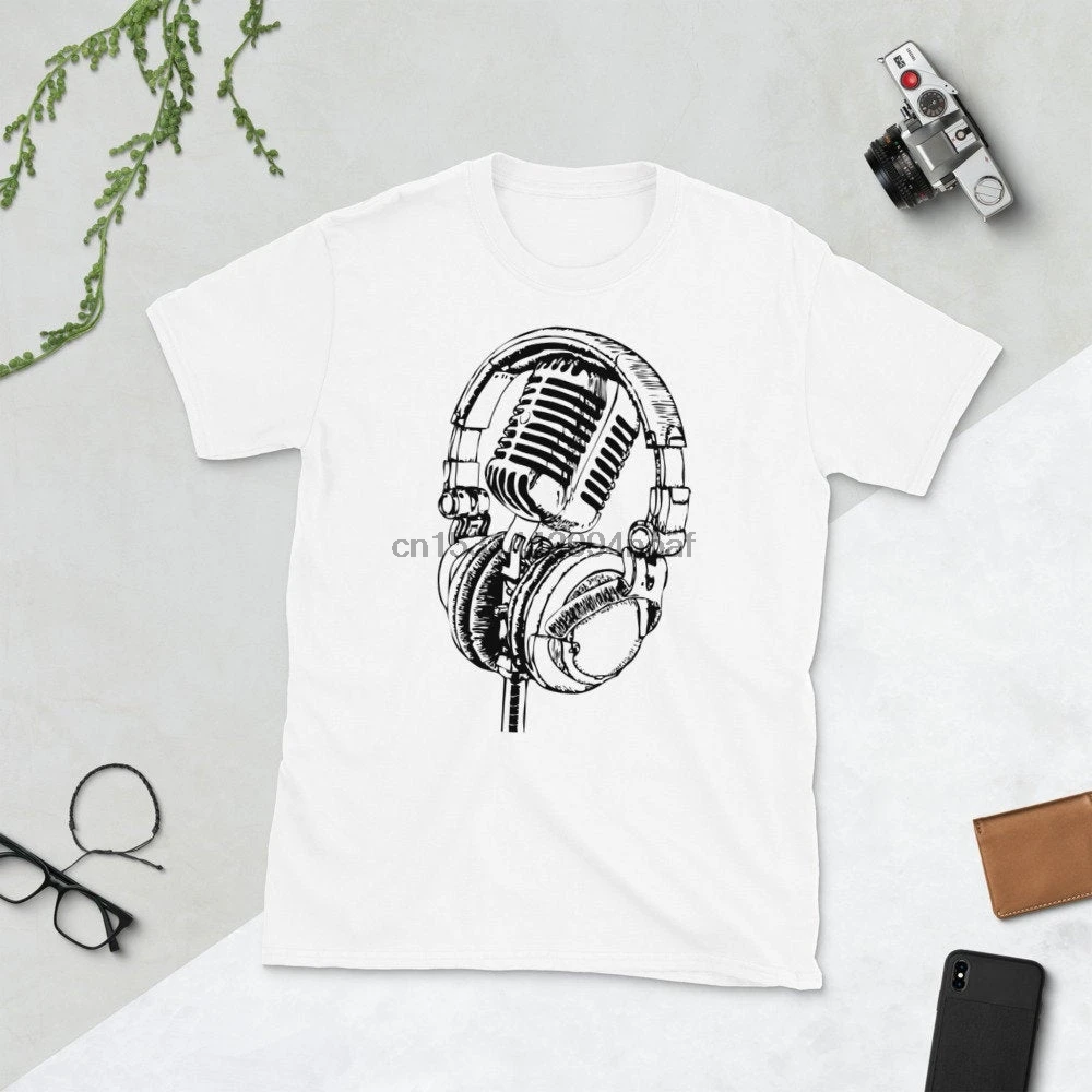 Recording Unisex Woman Man Music DJ T Shirt White | Мужская одежда
